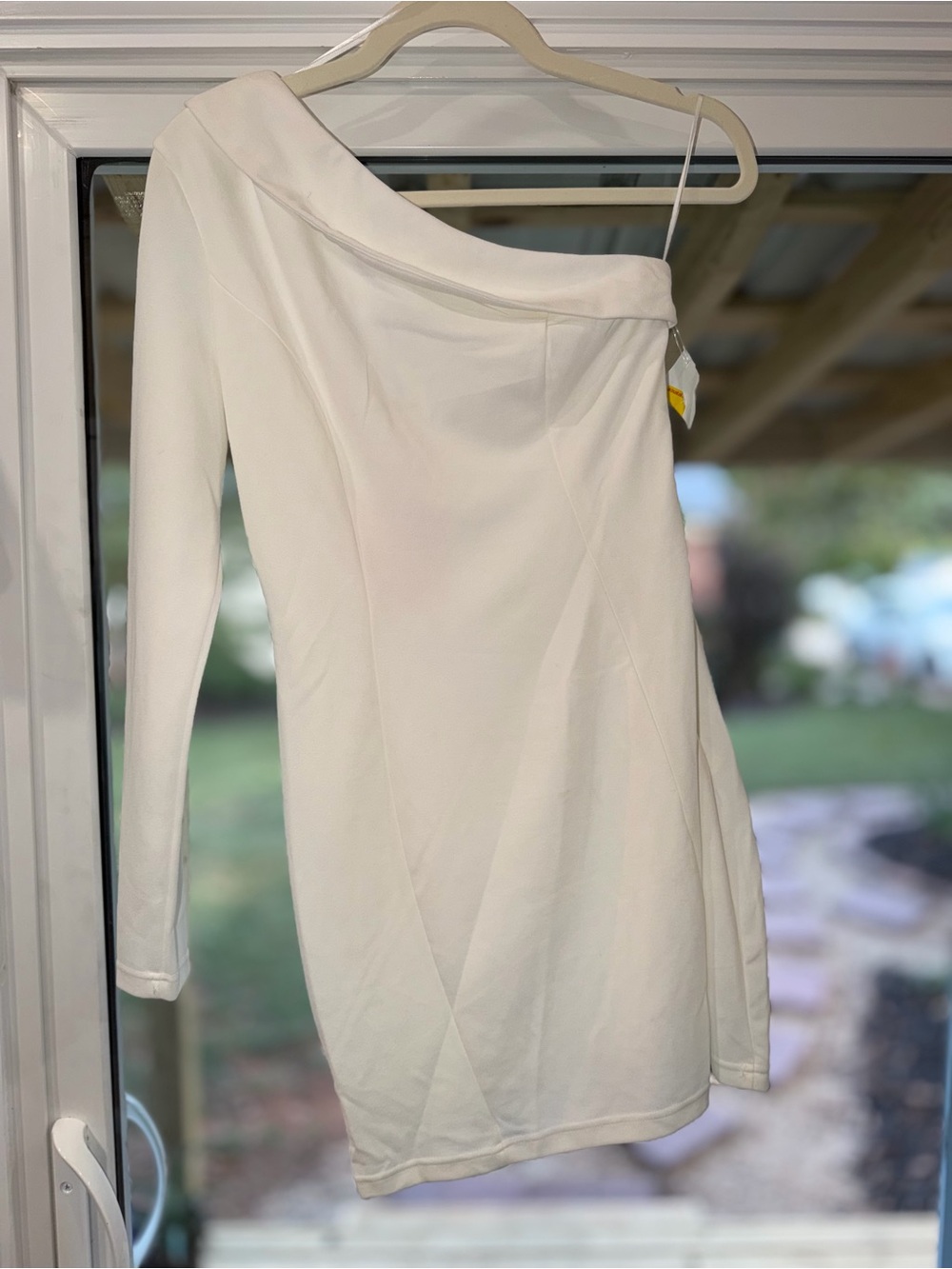 Hello Molly One-Shoulder White Mini Dress